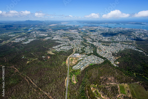 Aerial view of Gladstone from the Kirkwood area, Queensland