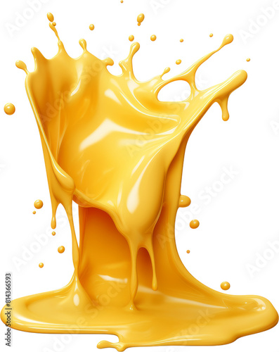 cheesy dip sauce splashing isolated on white or transparent background,transparency 