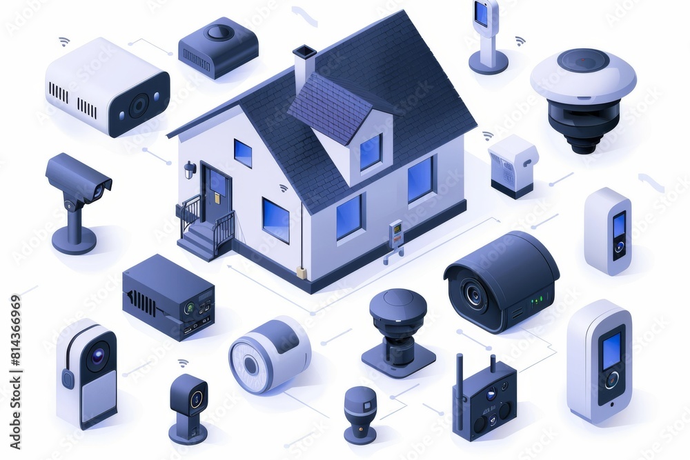 Secure home automation in high tech homes features advanced electronic defenses and precision detection for security.