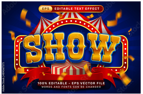 show 3d text effect and editable text effect with tent and border show