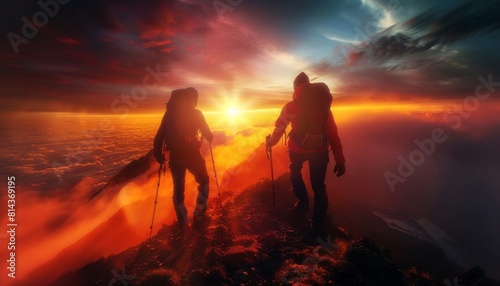 Sunset Mountain Trek with Adventurous Hikers.
