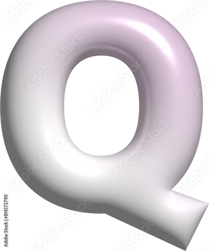 3D Alphabet Q