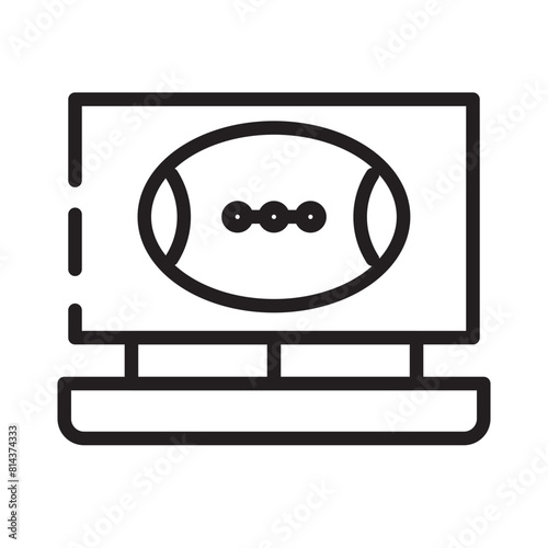 Online Rugby Sport Line Icon