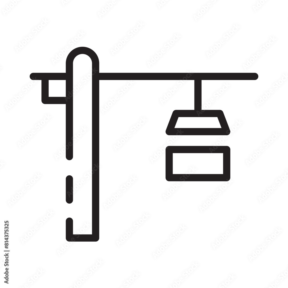 Crane Estate Real Line Icon