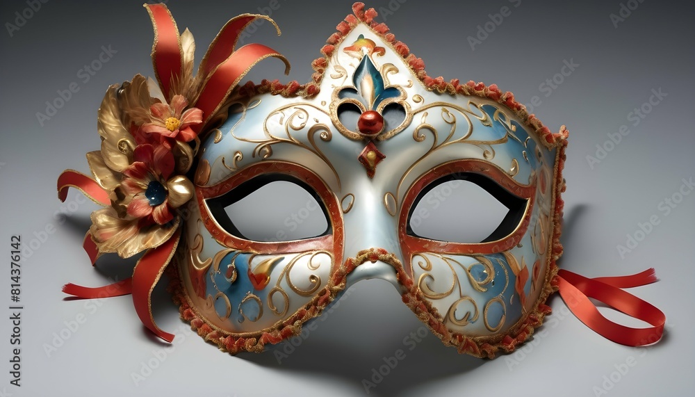 A traditional venetian mask with elaborate decorat upscaled_3