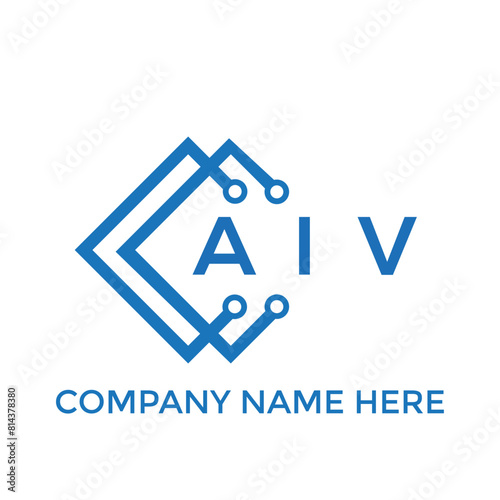 AIV letter logo design on White background. AIV creative initials letter logo concept. AIV letter design.
 photo