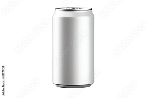 Image shows a plain silver can on a black background.