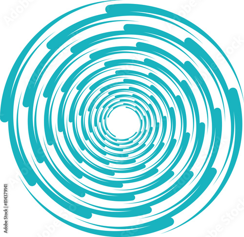 Round spiral shaped like rotating water