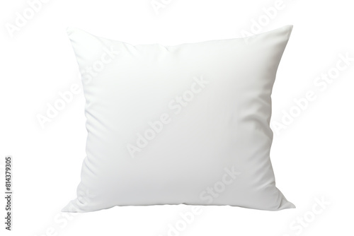 White square pillow, soft and comfortable, perfect for home decoration.