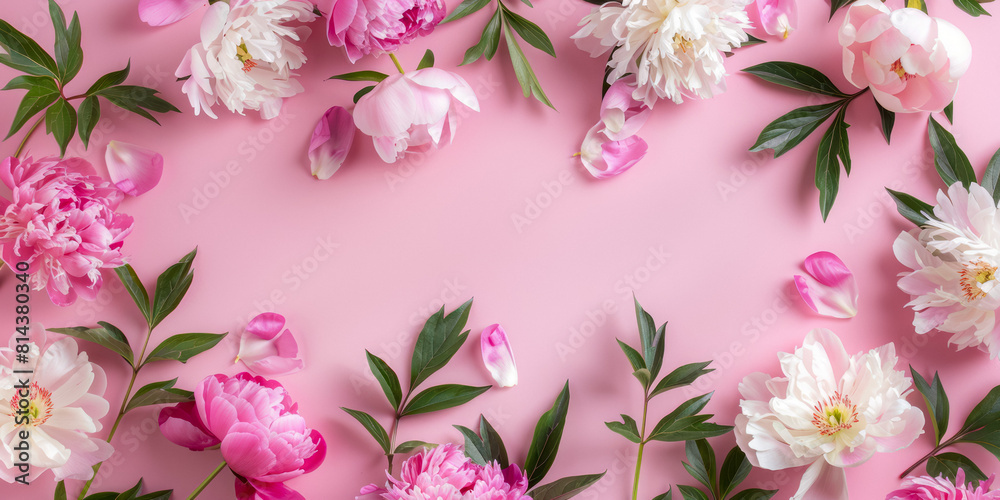 Decorative Rose Buds On A Matte Pink Smooth Background With A Blank Area Created Using Artificial Intelligence Decorative Rose Buds On A Matte Pink Smooth Background With A Blank Area Created Using Artificial Intelligence
