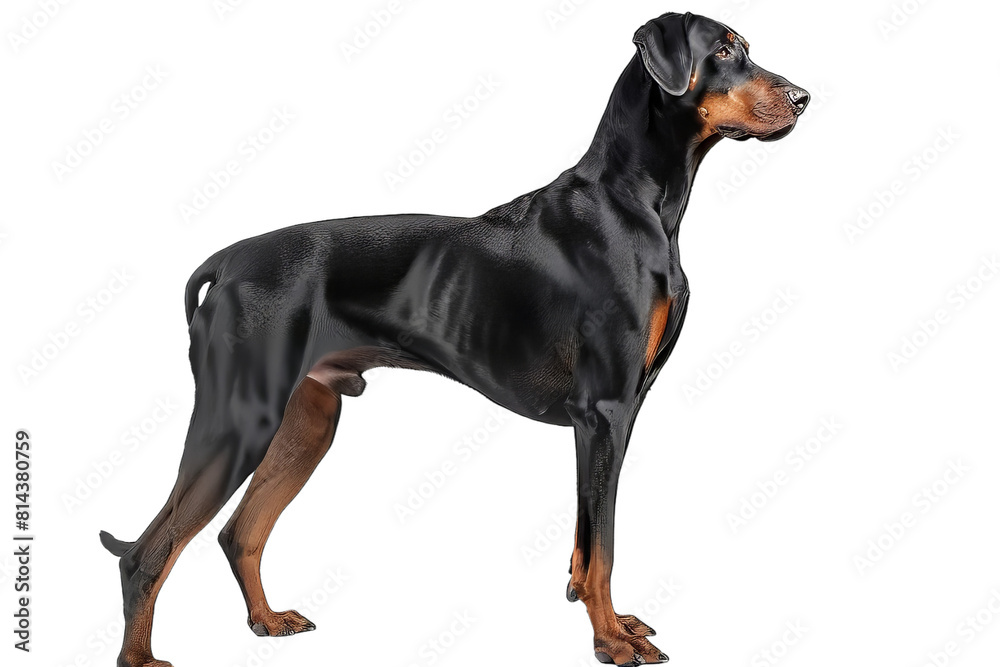 Doberman Dog Isolated Doberman Dog Isolated