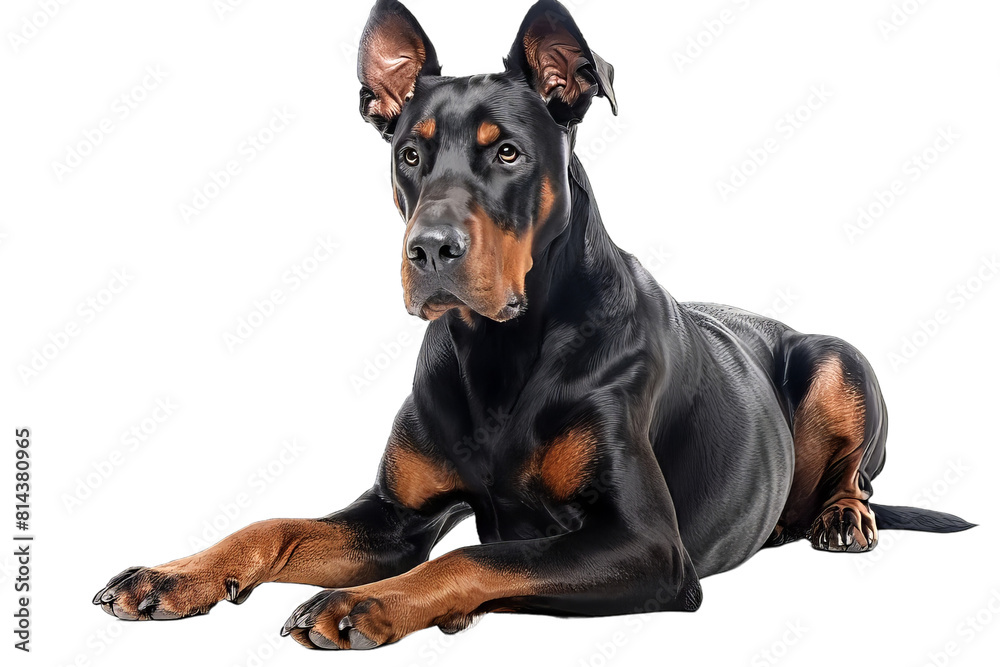 Doberman Dog Isolated