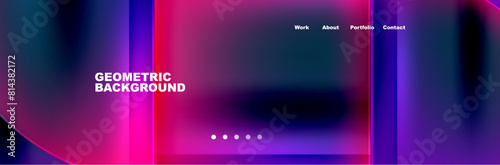 Round triangles and squares web site page template. Vector Illustration For Wallpaper, Banner, Background, Card, Book Illustration, landing page