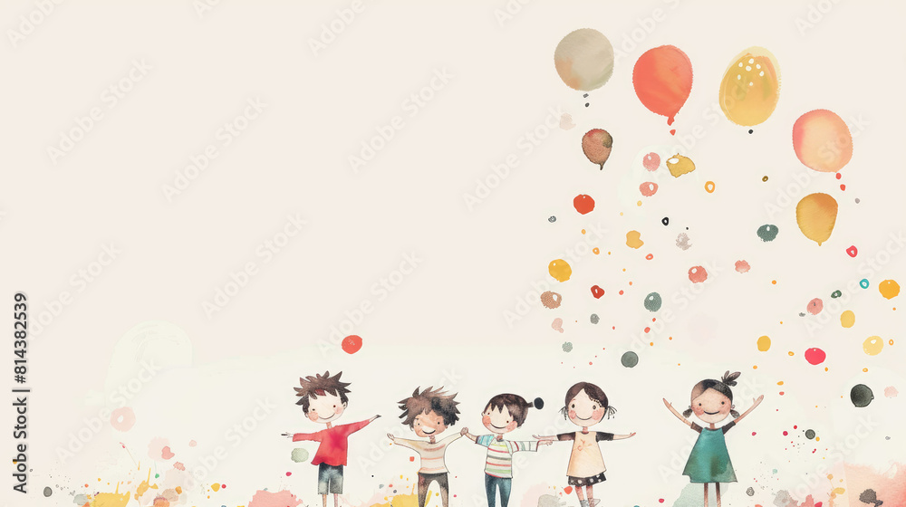 Playful Cheerful Children Illustrations Playful Cheerful Children Illustrations