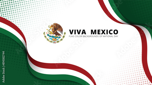 Mexico flag color background concept for National holiday, Independence Day and other events