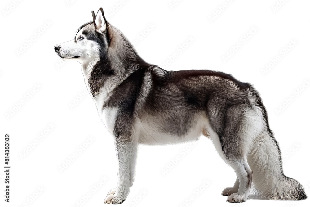 Fototapeta premium Siberian Husky Dog Isolated
