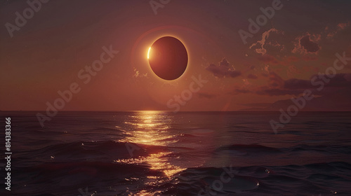 Sun Eclipse Realistic Style Aspect 16:9 