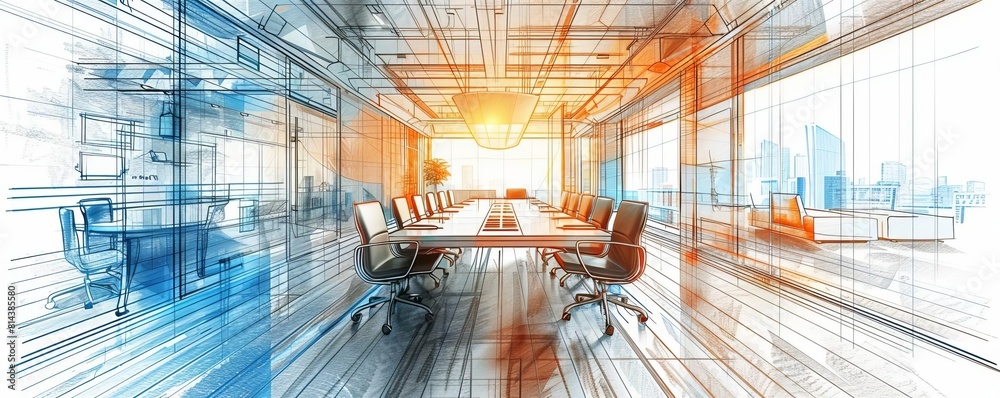 custom made wallpaper toronto digitalRoundtable discussion on privacy policies with secure digital documents, modern office, sketch style