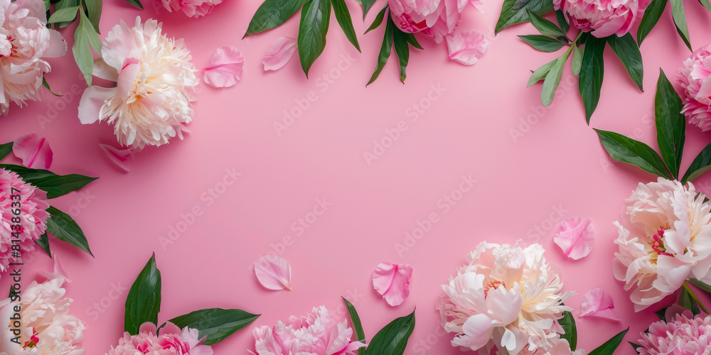Decorative Rose Buds On A Matte Pink Smooth Background With A Blank Area Created Using Artificial Intelligence Decorative Rose Buds On A Matte Pink Smooth Background With A Blank Area Created Using Artificial Intelligence