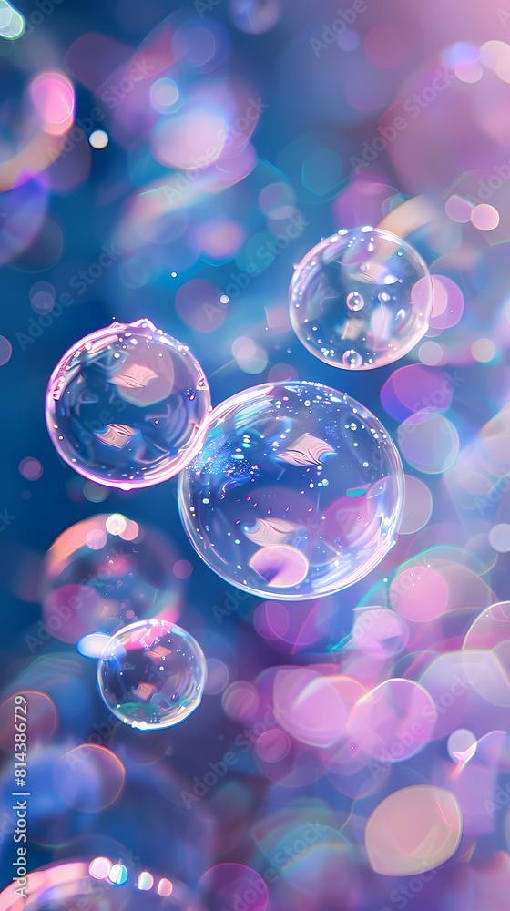 Blurred background of colorful soap bubbles Blurred background of colorful soap bubbles