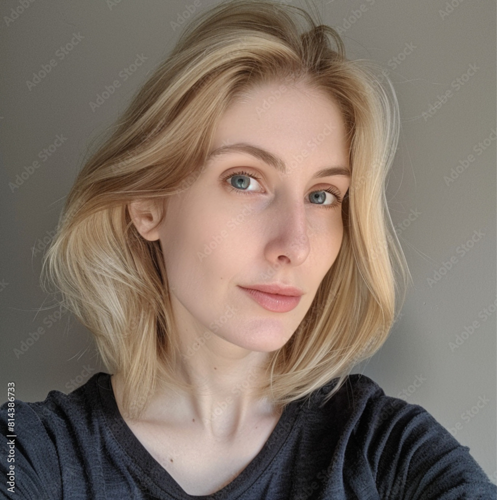 Fototapeta premium A picture of a normal woman who is 30 years old, A 30-year-old model is very beautiful