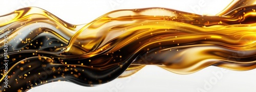 Luxury gold and black liquid background , fluid splash, swirl on white. Luxury golden flow. luxus gold background dynamic flow wave 3d photo