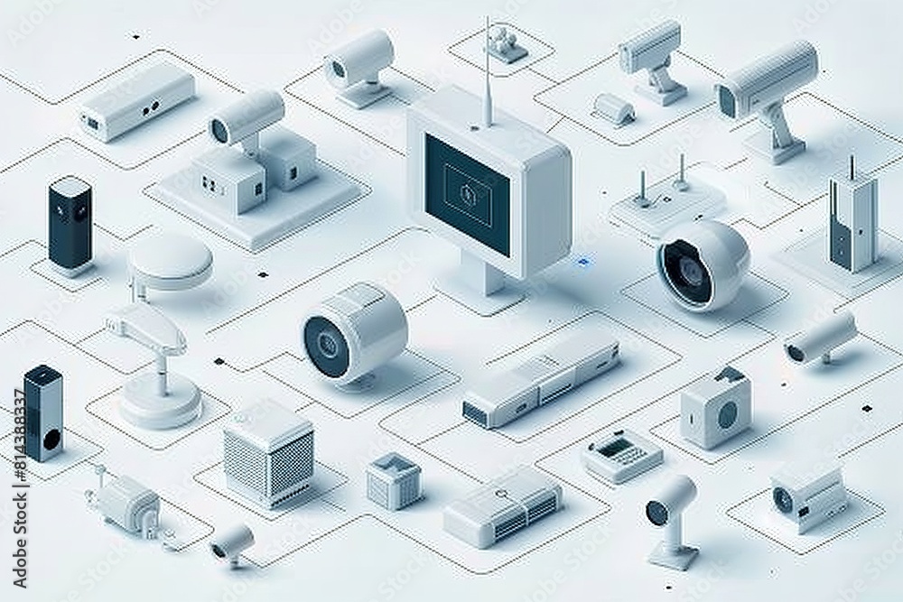Visual confirmation of security through smart technology and connected surveillance deters crime with advanced alarms.