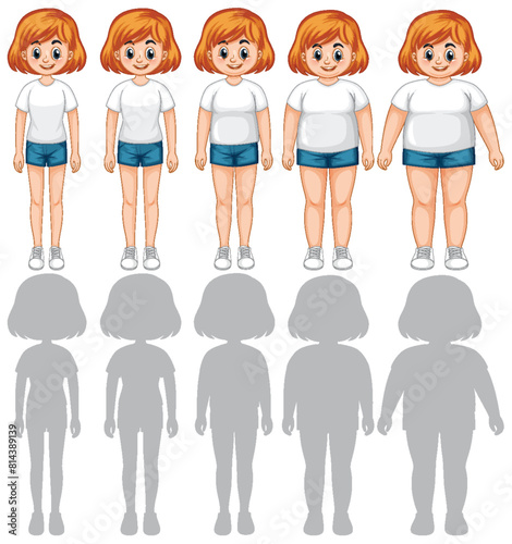 Different body types based on BMI