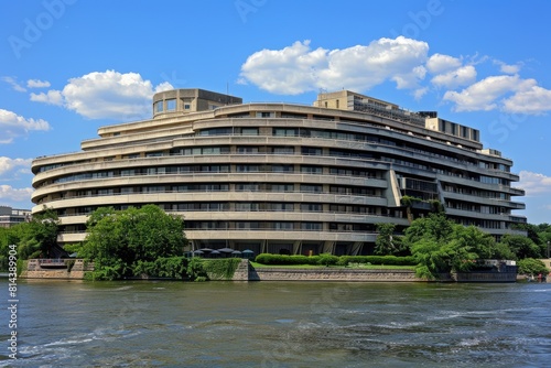 Historic Watergate Hotel and Landmark Kennedy Center for Performing Arts on the Potomac River photo