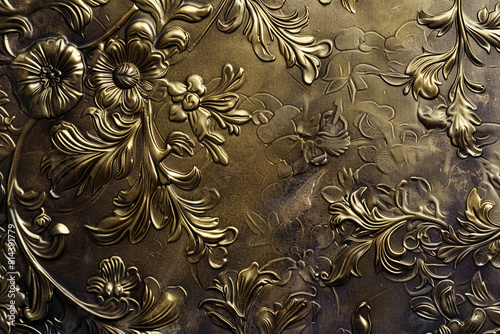 Vintage bronze texture with fine engravings and an antique look.
