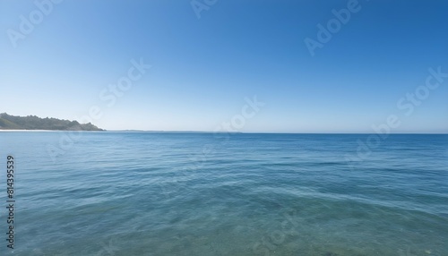 A calming ocean scene with gentle waves and a clea upscaled_3 photo