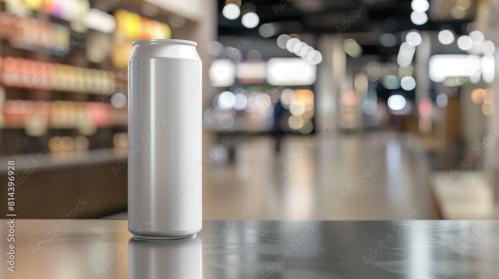  Can mock up packaging for promote product advertisement, perfect for catching the eye on store shelves, shopping mall background 