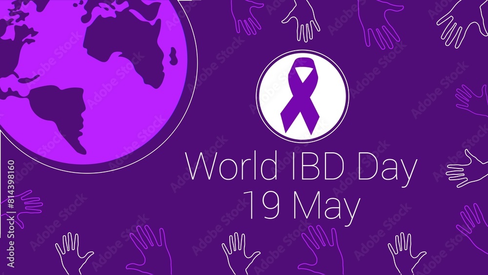 World IBD Day web banner design illustration World IBD Day web banner design illustration