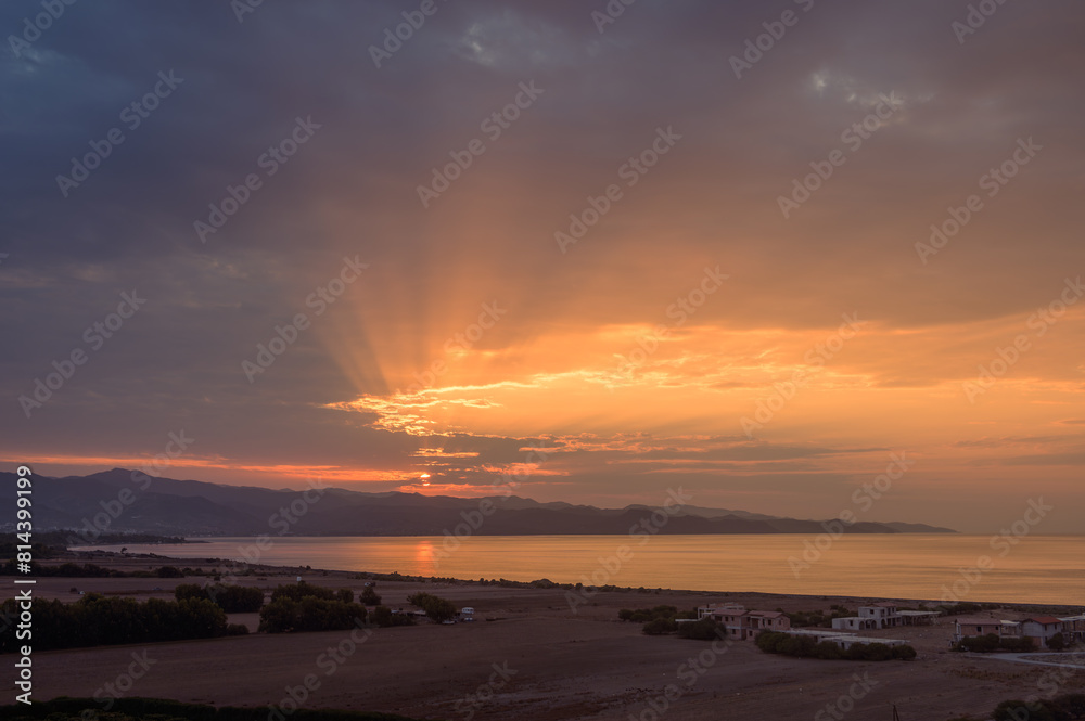 sunset over the Mediterranean sea, sun rays through the clouds 3 sunset over the Mediterranean sea, sun rays through the clouds 3