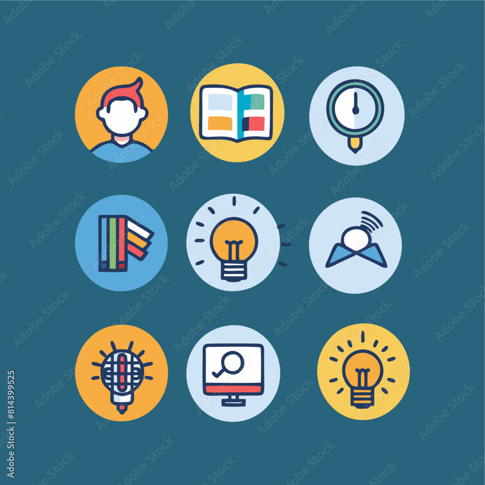 sheet Icons of business training and workshops sheet Icons of business training and workshops