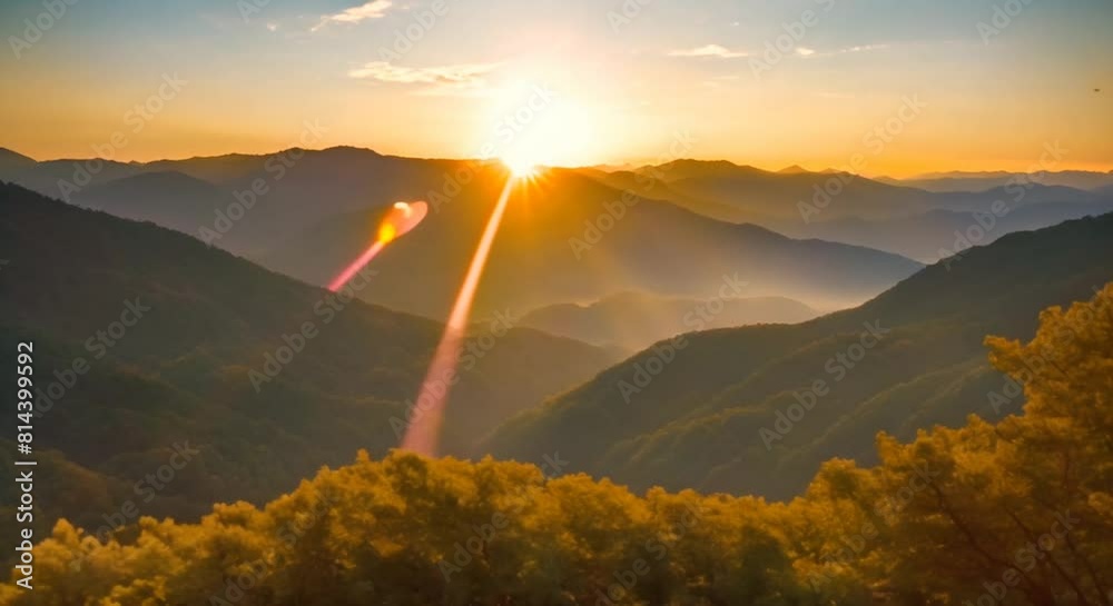 Time-Lapse Landscape of a Mountain Sunrise Time-Lapse Landscape of a Mountain Sunrise