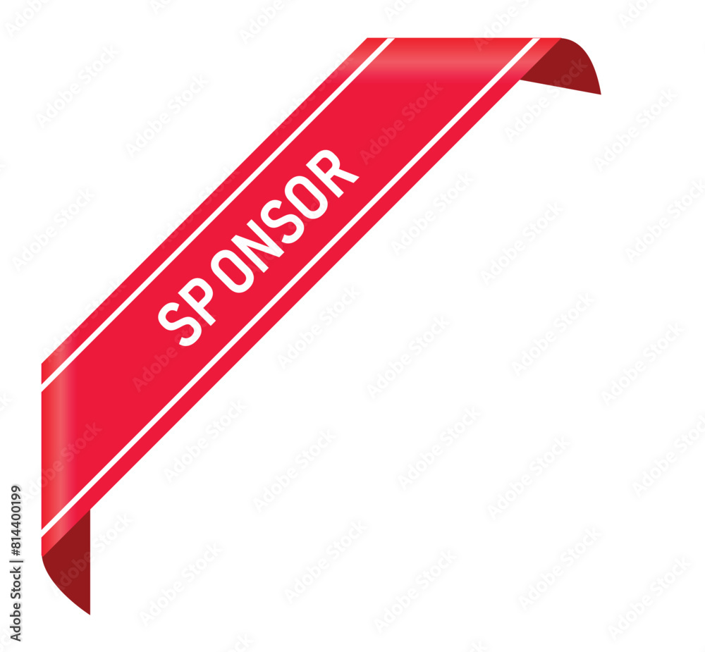 Red Sponsor Ribbon on White Background
Red Sponsor Ribbon on White Background