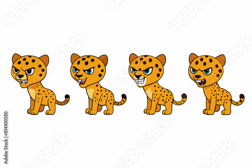 leopard cartoon vector illustration