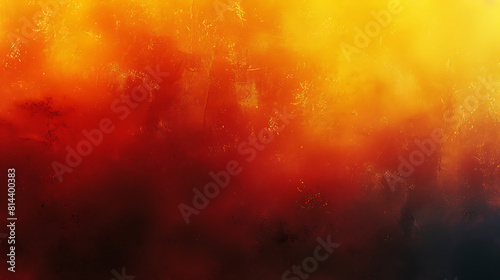 Yellow orange brown black, background template grainy sound grungy spray texture, color gradient rough abstract retro vibe