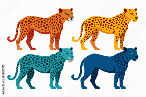 leopard cartoon vector illustration