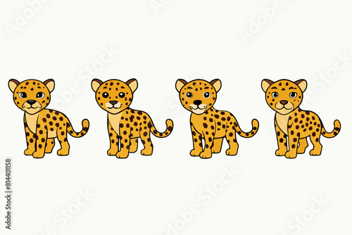 leopard cartoon vector illustration