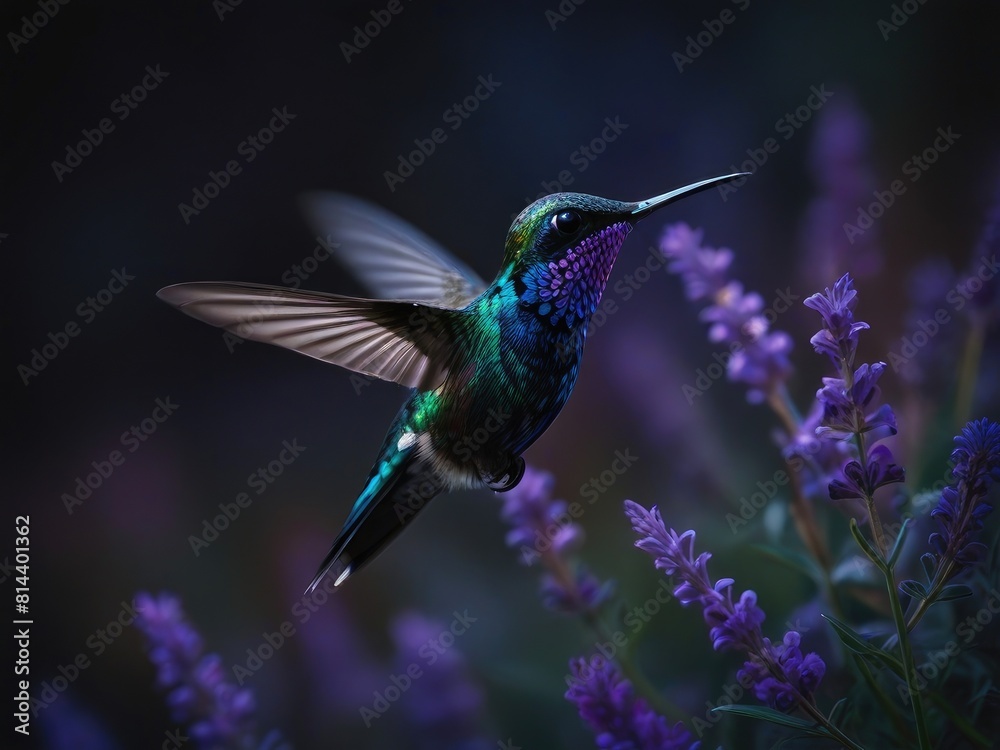 Obraz premium hummingbird on a flower