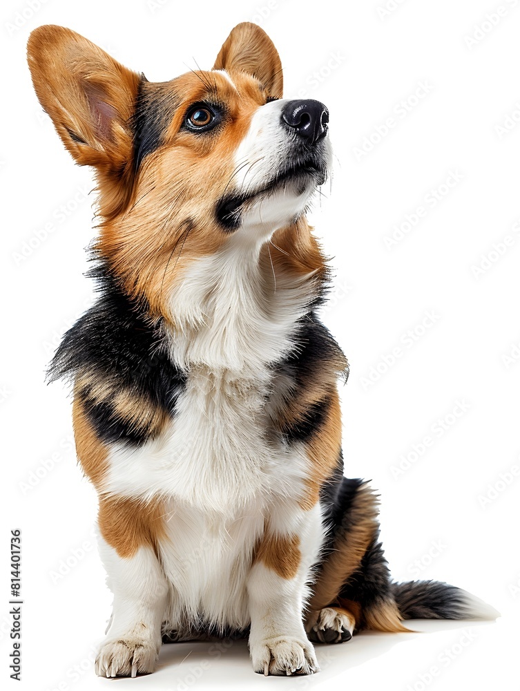 Adorable Pup Posing in Transparent Studio Setting