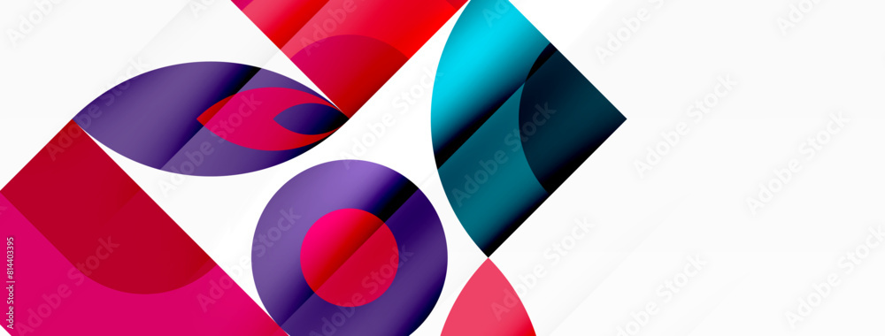 A vibrant colorfulness of red, magenta, and electric blue in a geometric pattern of circles on a white textile background, showcasing symmetry and artistry A vibrant colorfulness of red, magenta, and electric blue in a geometric pattern of circles on a white textile background, showcasing symmetry and artistry