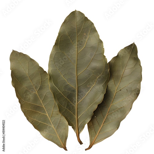 bay leaves isolated on white background