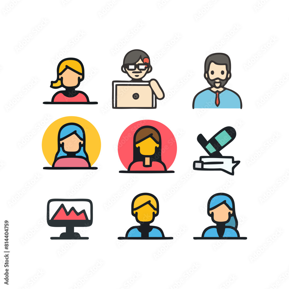 sheet Icons of business training and workshops sheet Icons of business training and workshops