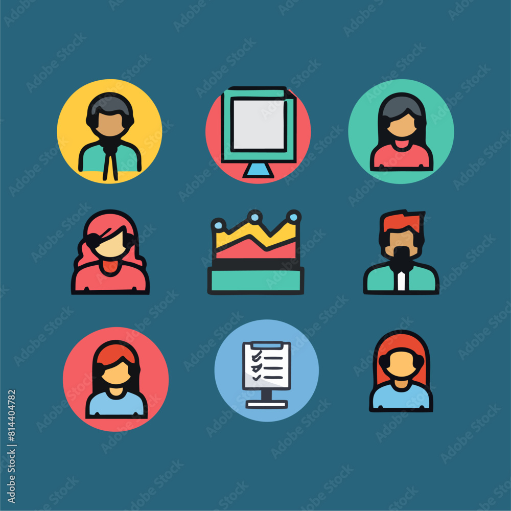 sheet Icons of business training and workshops sheet Icons of business training and workshops