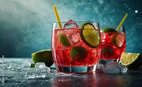 Beverage juice ice freshness coctail drink fuit cold photo
