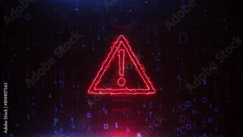  Alert Logo on Technology Screen Background V02 photo