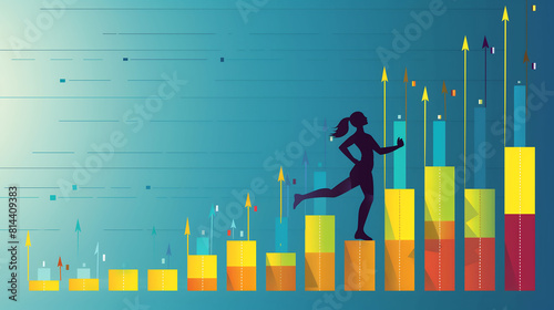 ursuing Goals: Runner Silhouette on Growth Chart